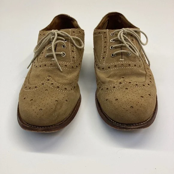 Grenson Tan Suede Wingtip Brogues, Men's size